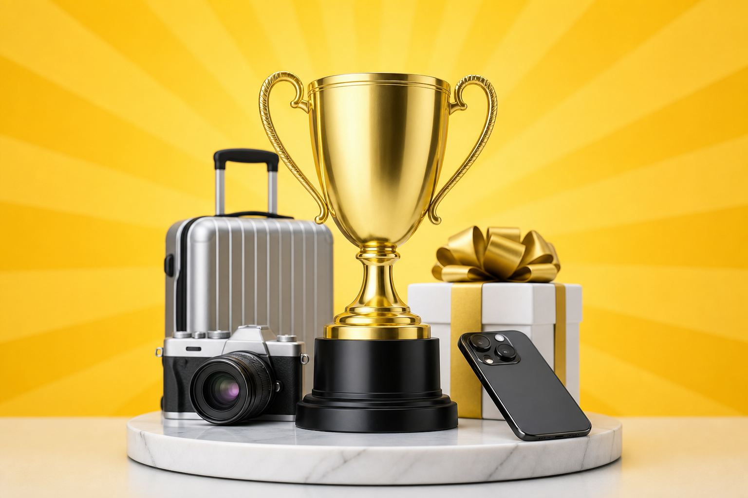 Distinct prize-led competition scene for a UK blog guide