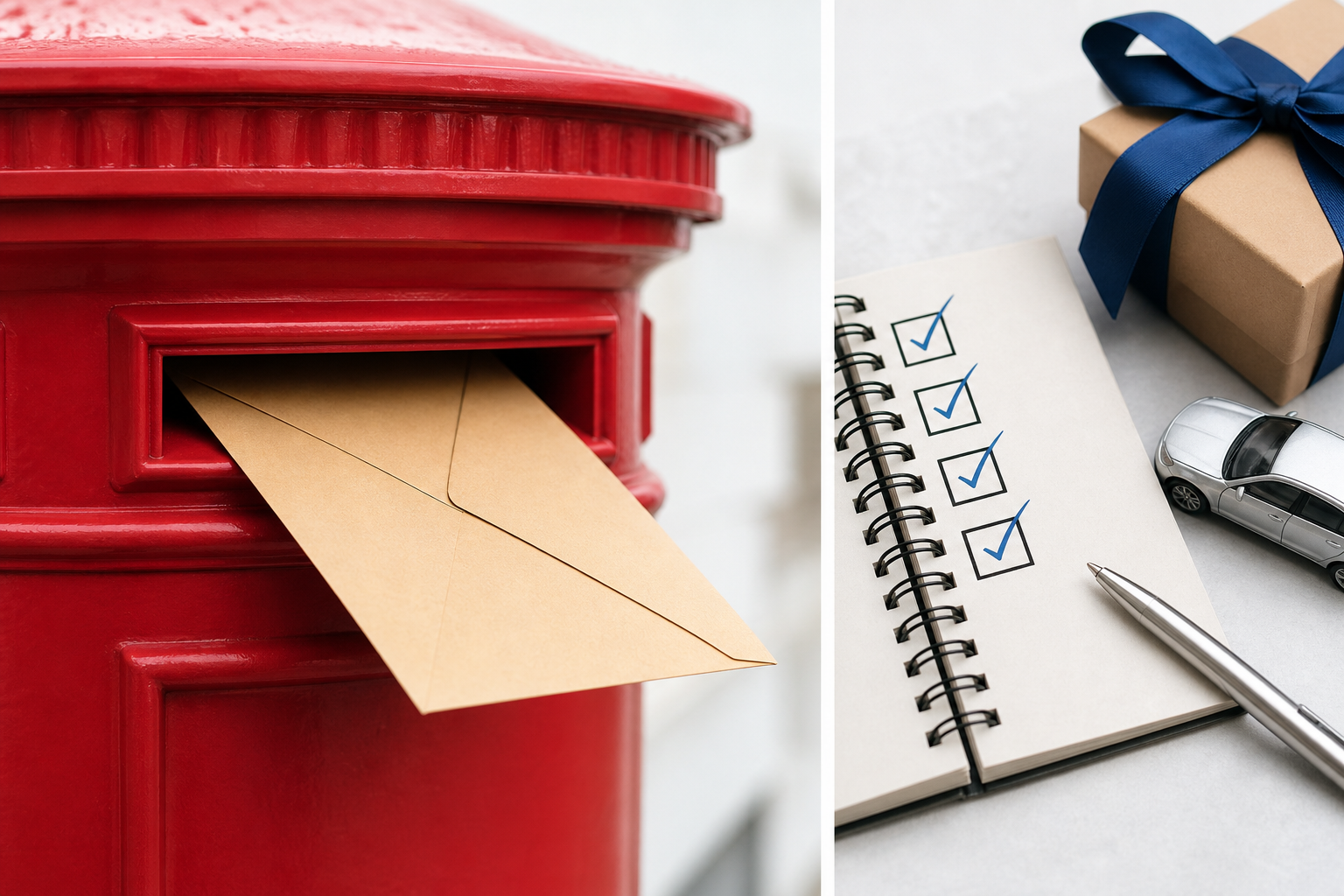 Competition entry checklist with prize notes