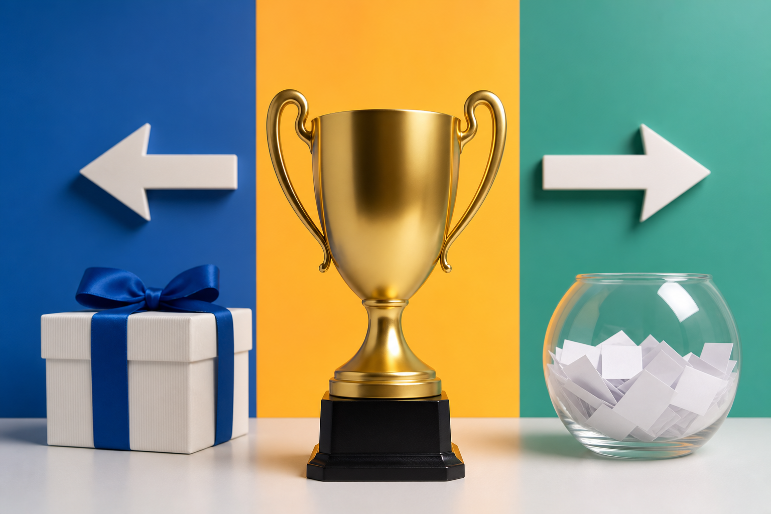 Distinct prize-led competition scene for a UK blog guide